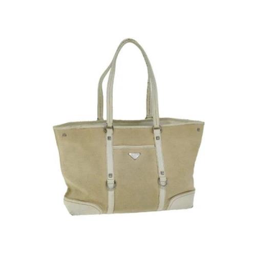 Prada Vintage Pre-owned Bomull prada-vskor Beige, Dam