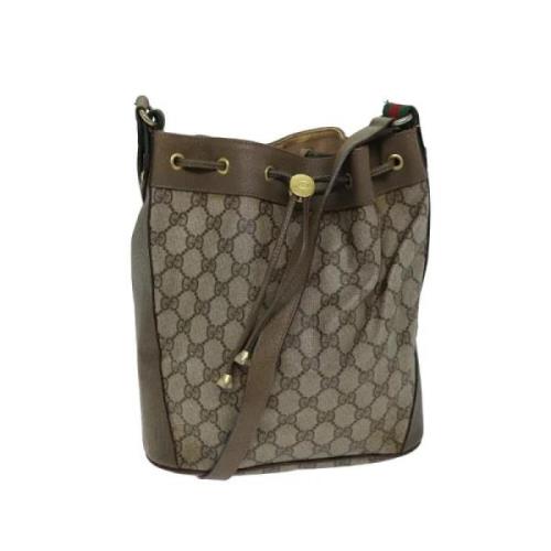 Gucci Vintage Pre-owned Canvas gucci-vskor Beige, Dam