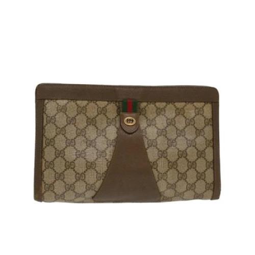 Gucci Vintage Pre-owned Canvas gucci-vskor Beige, Dam