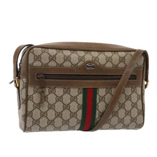 Gucci Vintage Pre-owned Laeder axelremsvskor Beige, Dam