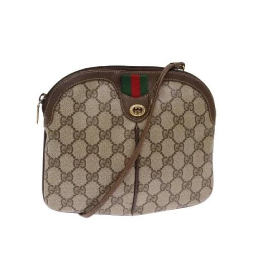 Gucci Vintage Pre-owned Canvas gucci-vskor Beige, Dam