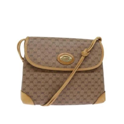 Gucci Vintage Pre-owned Canvas gucci-vskor Beige, Dam