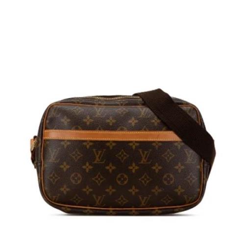 Louis Vuitton Vintage Pre-owned Canvas axelremsvskor Brown, Dam