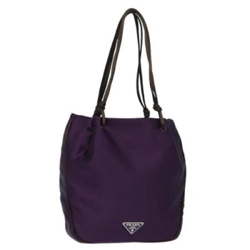 Prada Vintage Pre-owned Satin prada-vskor Purple, Dam