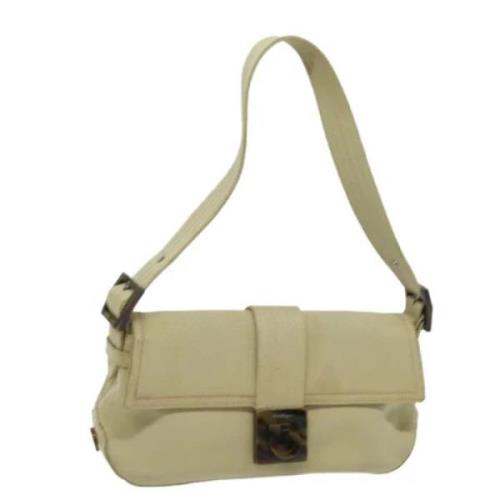 Salvatore Ferragamo Pre-owned Pre-owned Canvas axelremsvskor Beige, Da...