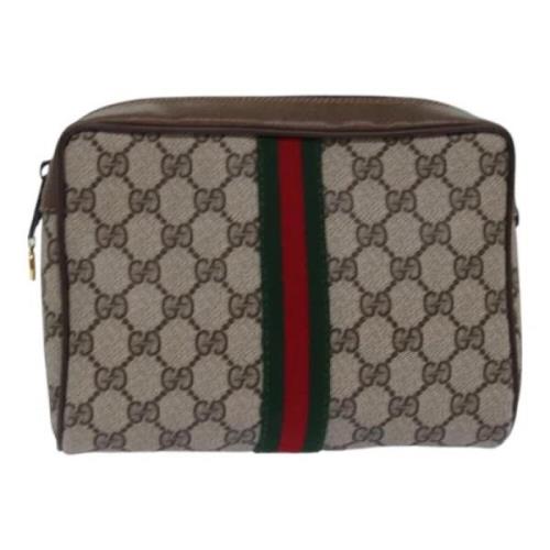 Gucci Vintage Pre-owned Laeder kuvertvskor Beige, Dam