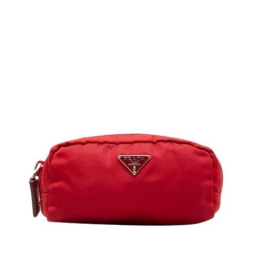 Prada Vintage Pre-owned Tyg kuvertvskor Red, Dam