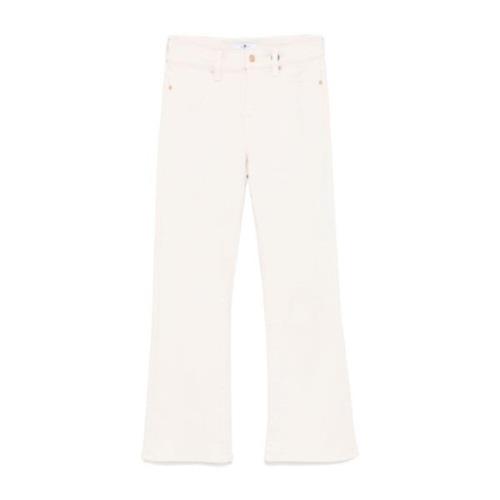 7 For All Mankind Vita Jeans för Kvinnor Aw24 White, Dam