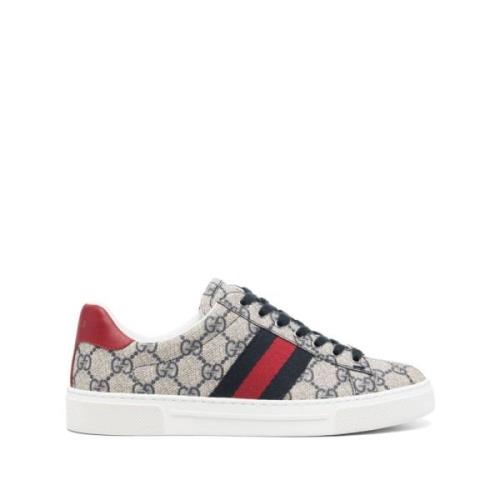 Gucci Beige Sneakers GG Supreme Canvas Beige, Dam