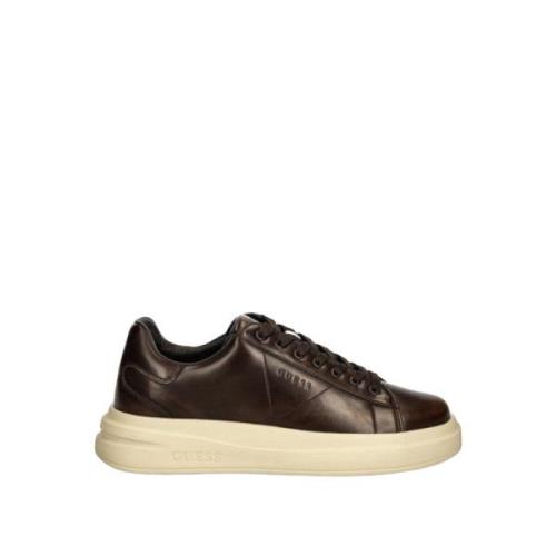 Guess Slitna lädersneakers Brown, Herr