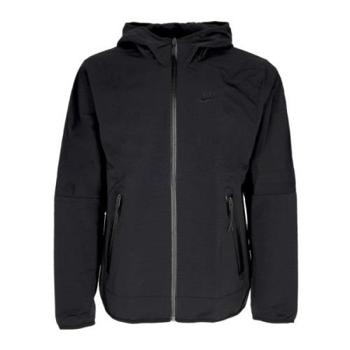 Nike Tech Vävd Windbreaker Huva Jacka Svart Black, Herr