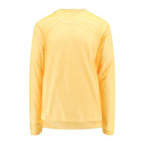 Jil Sander Långärmad T-shirt med ikoniskt tryck Orange, Herr