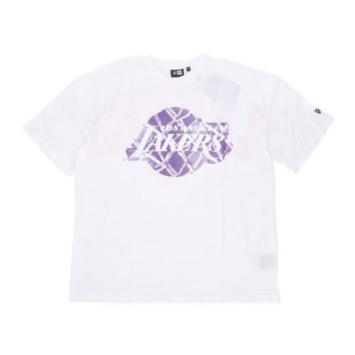 New Era NBA Infill Logo Tee Vit/Lila White, Herr