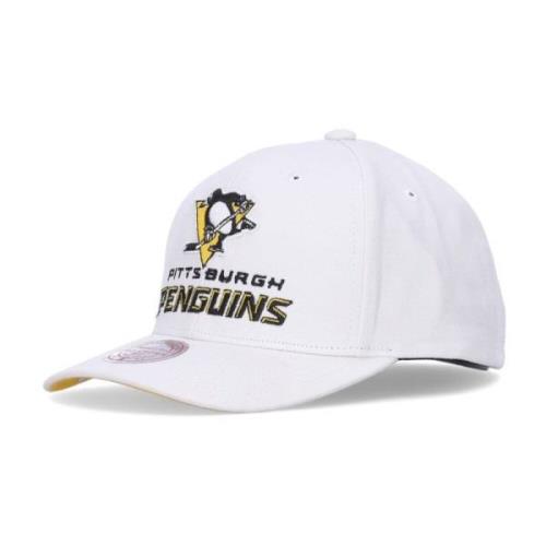 Mitchell & Ness Pittsburgh Penguins Böjd Skärmkeps Vit White, Herr