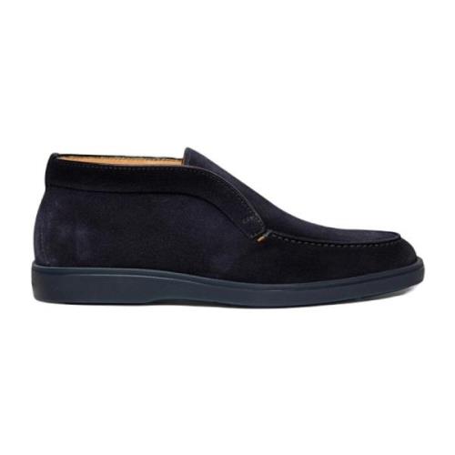 Santoni Blå Ankelboot - Boneless Modell Blue, Herr