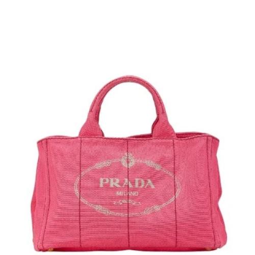 Prada Vintage Pre-owned Canvas prada-vskor Pink, Dam