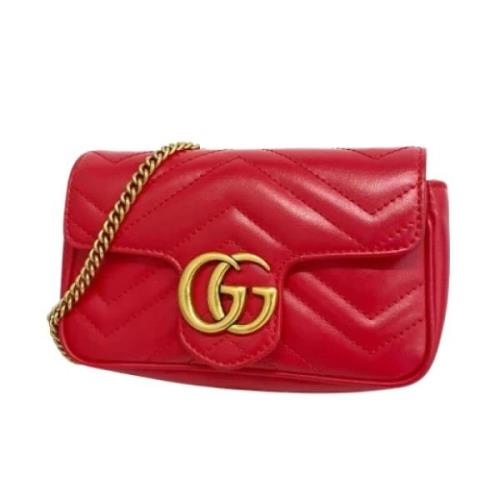 Gucci Vintage Pre-owned Laeder gucci-vskor Red, Dam