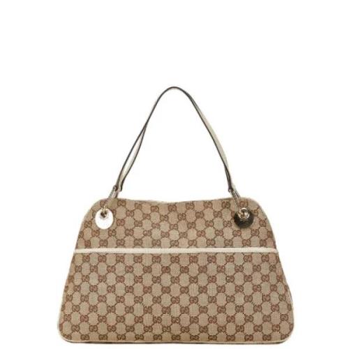 Gucci Vintage Pre-owned Canvas totevskor Beige, Dam