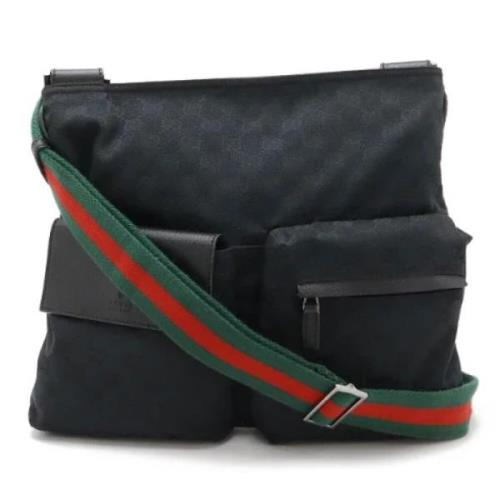 Gucci Vintage Pre-owned Canvas crossbodyvskor Black, Dam