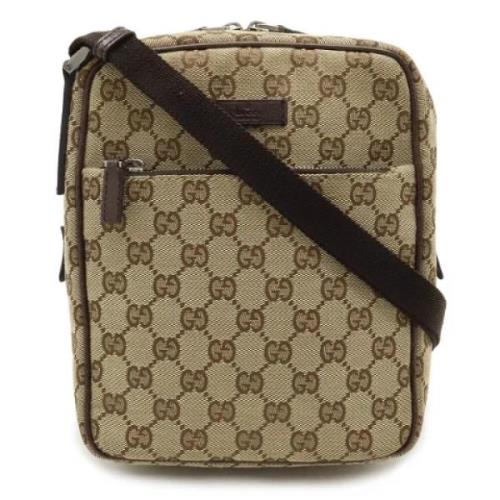 Gucci Vintage Pre-owned Canvas crossbodyvskor Beige, Dam