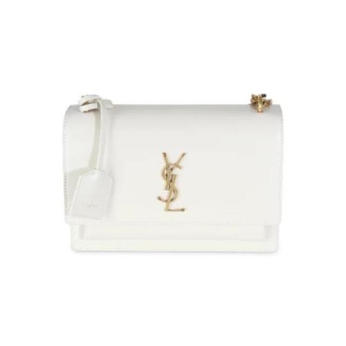 Yves Saint Laurent Vintage Pre-owned Laeder handvskor White, Dam