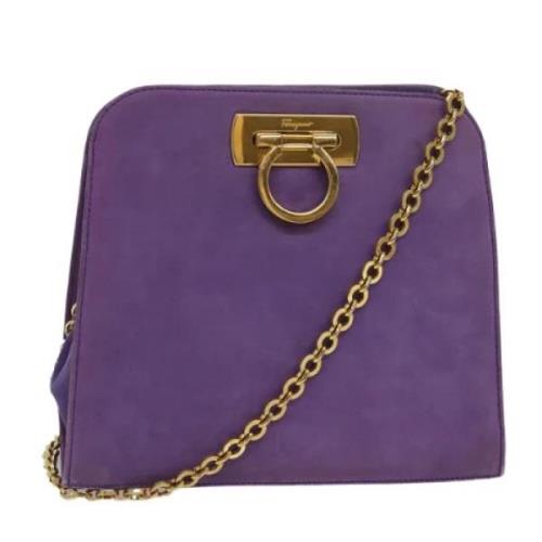 Salvatore Ferragamo Pre-owned Pre-owned Mocka axelremsvskor Purple, Da...