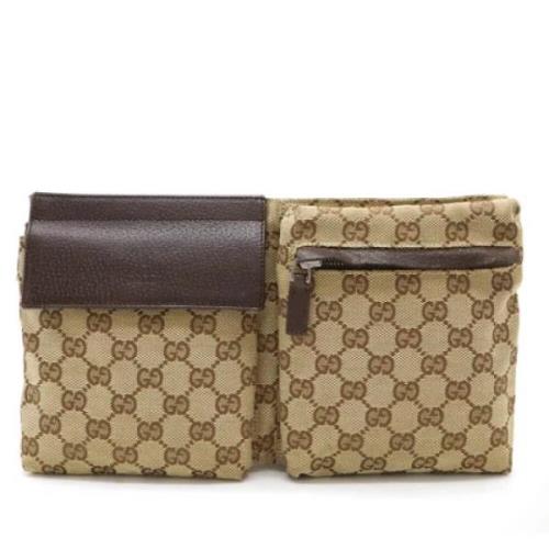 Gucci Vintage Pre-owned Canvas gucci-vskor Beige, Dam