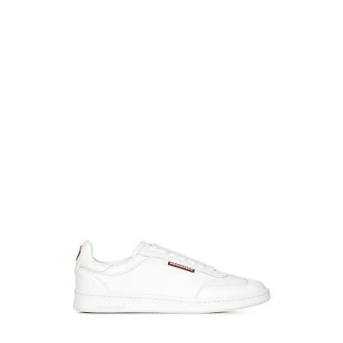 Dsquared2 Vita Deer-Printade Lädersneakers White, Herr