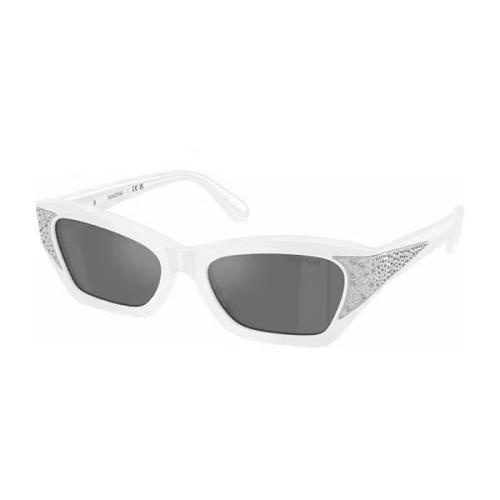 Swarovski Pärlemorrosa Spegel Solglasögon Sk6029 White, Dam