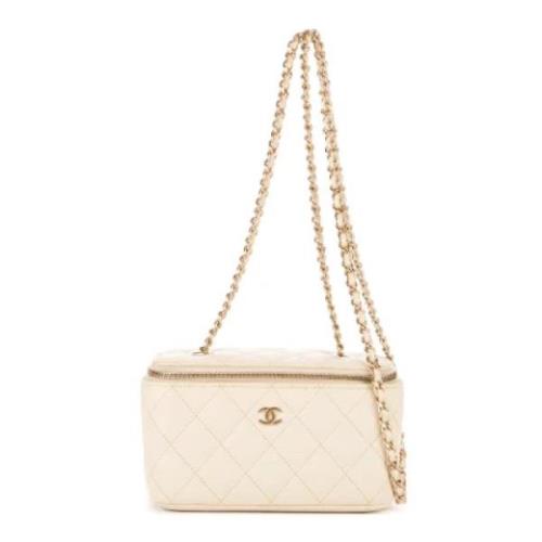 Chanel Vintage Pre-owned Laeder handvskor White, Dam