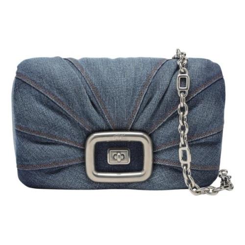 Roger Vivier Liten Crossbody-väska Blue, Dam