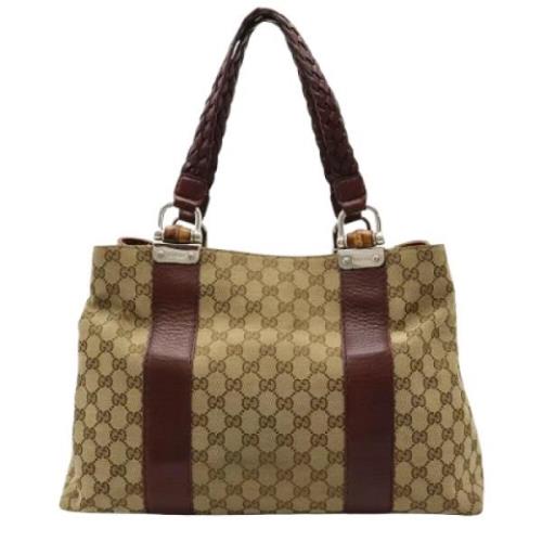 Gucci Vintage Pre-owned Canvas gucci-vskor Brown, Dam