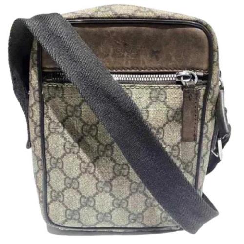 Gucci Vintage Pre-owned Canvas crossbodyvskor Beige, Dam