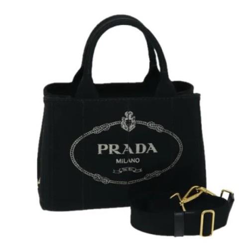 Prada Vintage Pre-owned Canvas prada-vskor Black, Dam