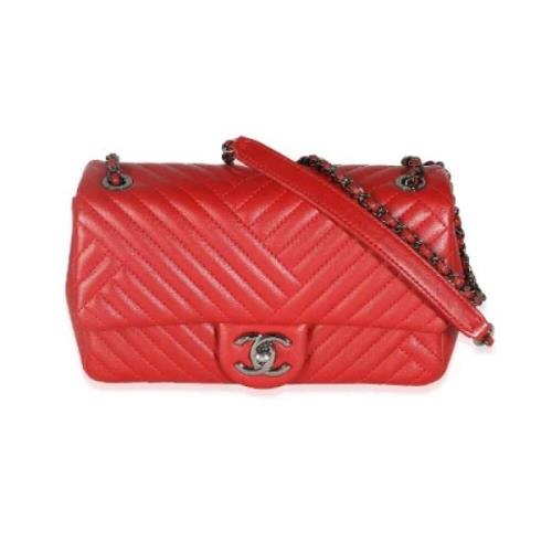 Chanel Vintage Pre-owned Laeder chanel-vskor Red, Dam