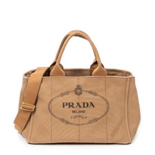 Prada Vintage Pre-owned Canvas totevskor Brown, Dam