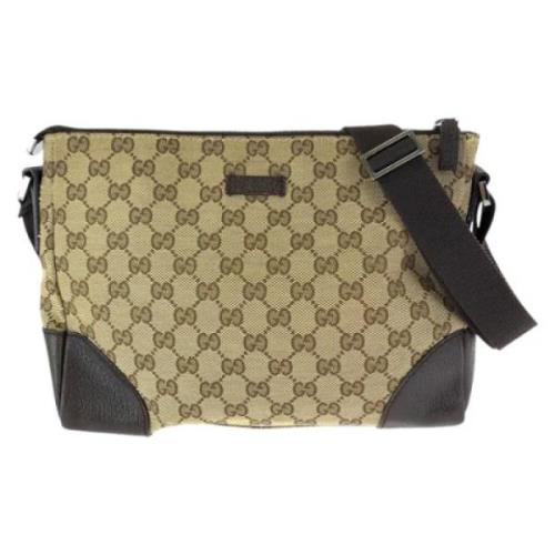 Gucci Vintage Pre-owned Canvas crossbodyvskor Brown, Dam