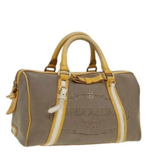 Prada Vintage Pre-owned Canvas prada-vskor Brown, Dam