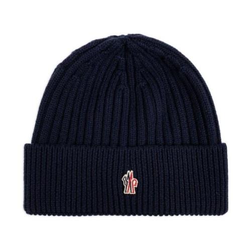 Moncler Stilig Vinterhatt Grenoble Kollektion Blue, Herr