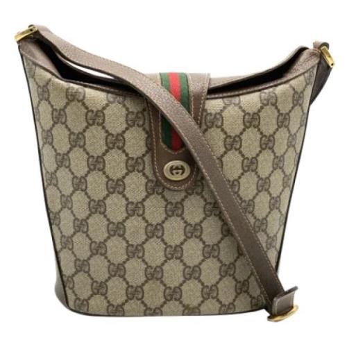 Gucci Vintage Pre-owned Canvas gucci-vskor Beige, Dam