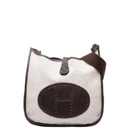 Hermès Vintage Pre-owned Canvas crossbodyvskor White, Dam