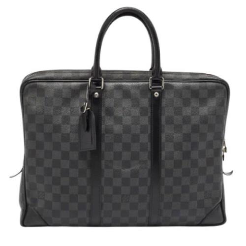 Louis Vuitton Vintage Pre-owned Belagd canvas portfljer Black, Herr