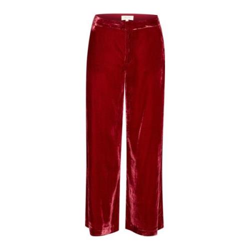 Part Two Rhythmic Red Wide Leg Byxor Red, Dam