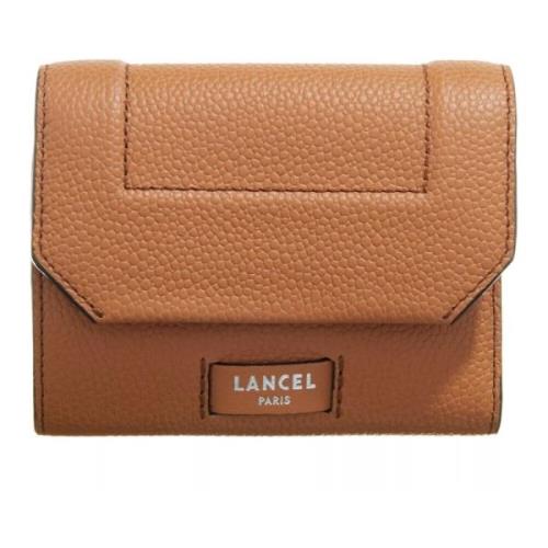 Lancel Brun Läder Plånbok med Metaldetaljer Brown, Dam