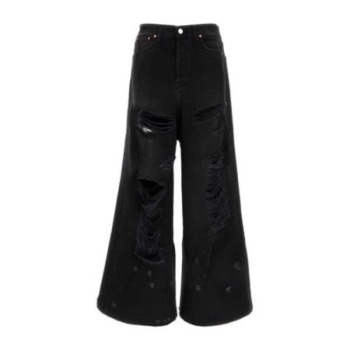 Vetements Vida Svarta Denim Jeans Black, Herr