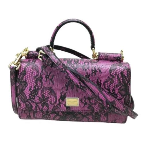 Dolce & Gabbana Pre-owned Pre-owned Laeder handvskor Purple, Dam