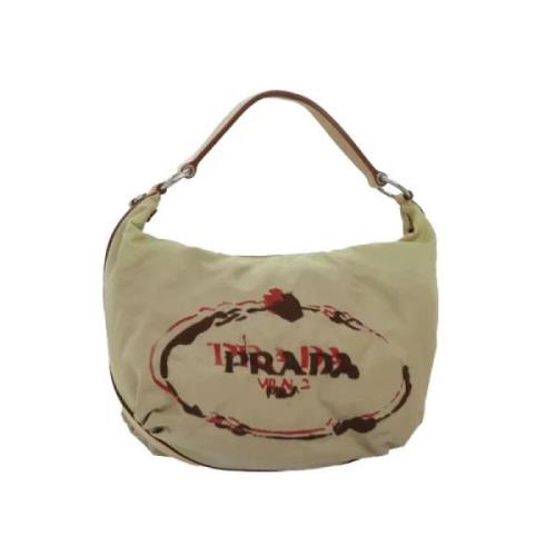 Prada Vintage Pre-owned Nylon prada-vskor Beige, Dam