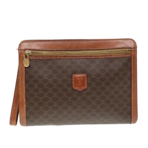 Celine Vintage Pre-owned Laeder kuvertvskor Brown, Dam