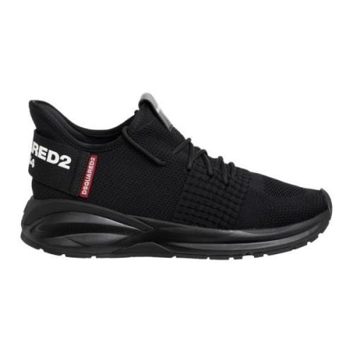 Dsquared2 Enkla Dash Sneakers med snörning Black, Herr