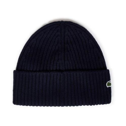 Lacoste Blå Beanie Mössa för Män Blue, Herr